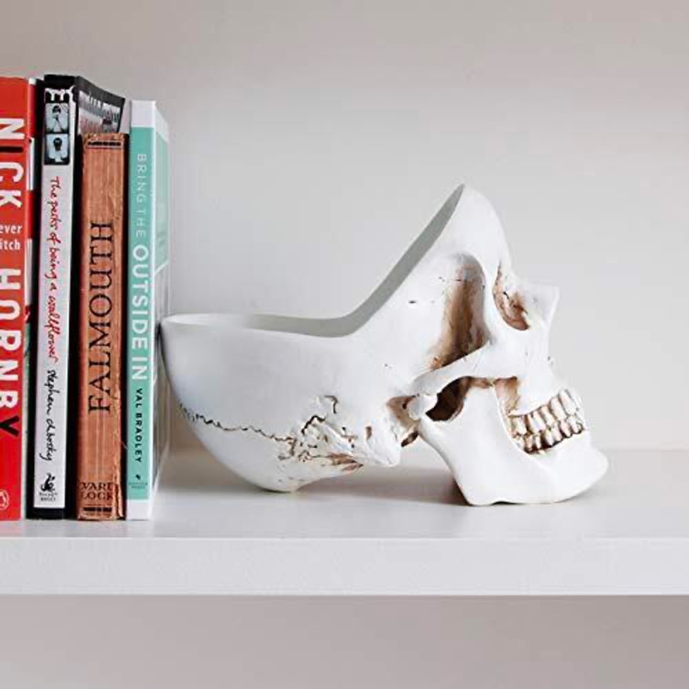 Suck Uk Skull Tidy bianco - immagine 2