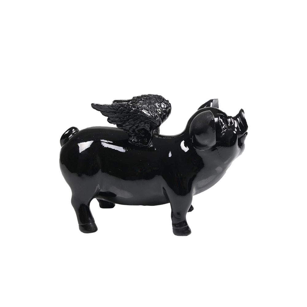Stoobz Flying Pig Salvadanaio nero