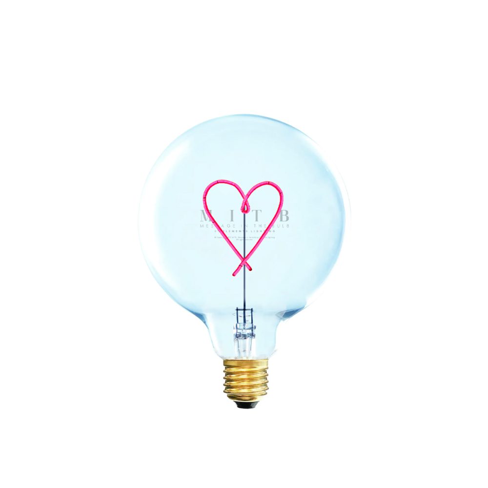Message in the Bulb
Lampadina Cuore con base