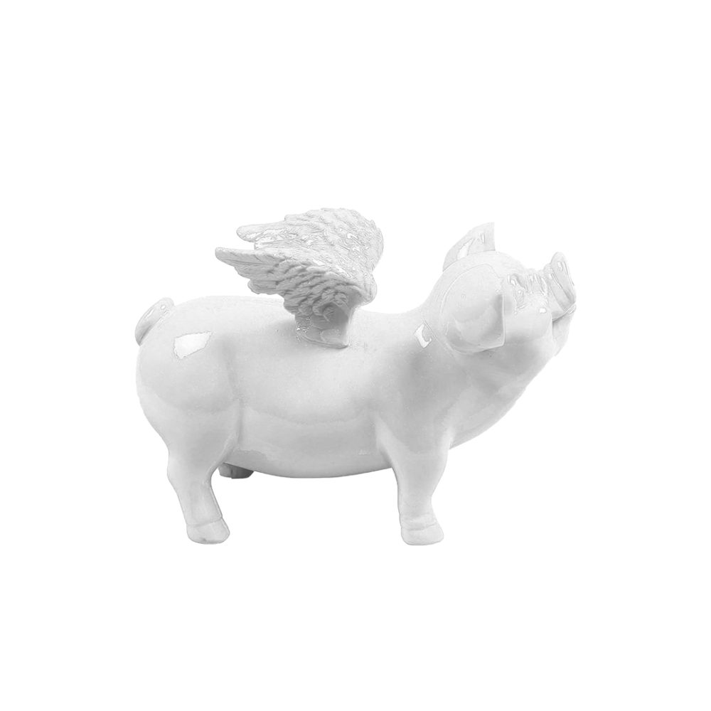 Stoobz Flying Pig Salvadanaio bianco