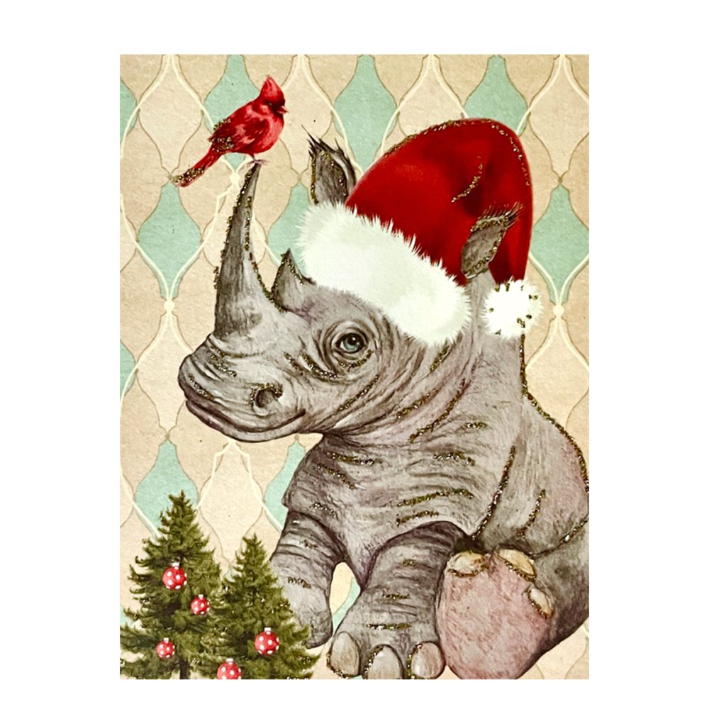 Vanilla Fly biglietto auguri Merry Christmas Rhino