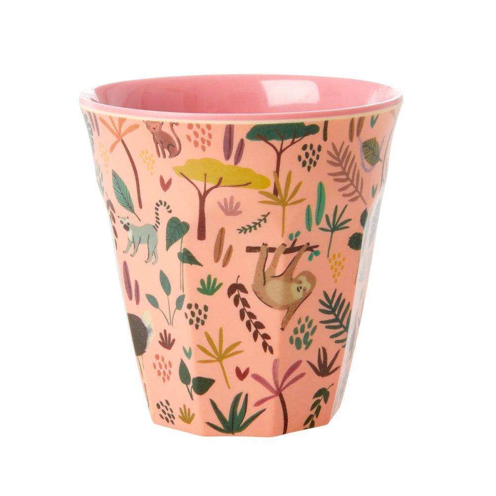 Rice bicchiere Jungle Animals Corallo