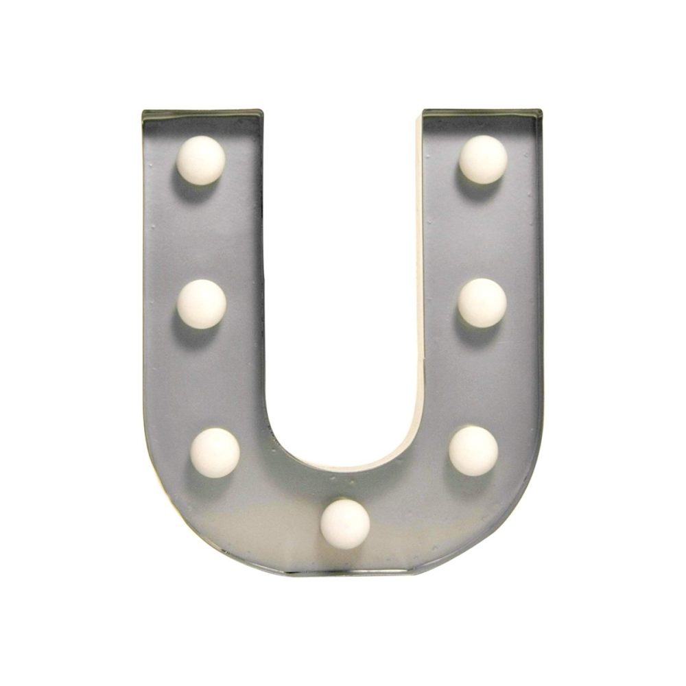 Pusher lettera luminosa star light bianca u