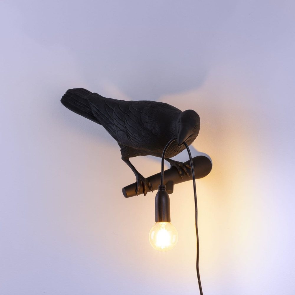 Seletti Bird Lamp uccello nera - Looking Right Outdoor - immagine 2
