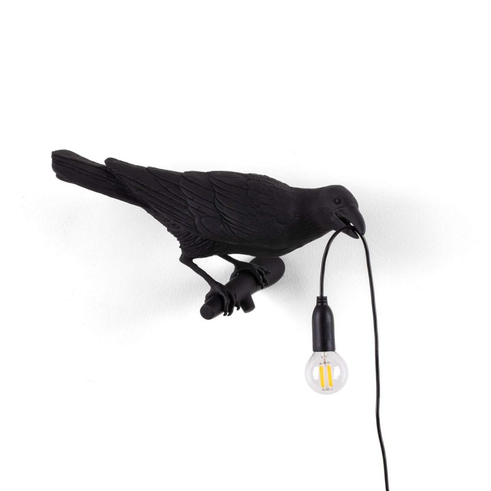 Seletti Bird Lamp uccello nera - Looking Right Outdoor