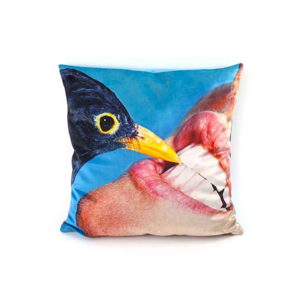 Seletti Toiletpaper Cuscino Crow