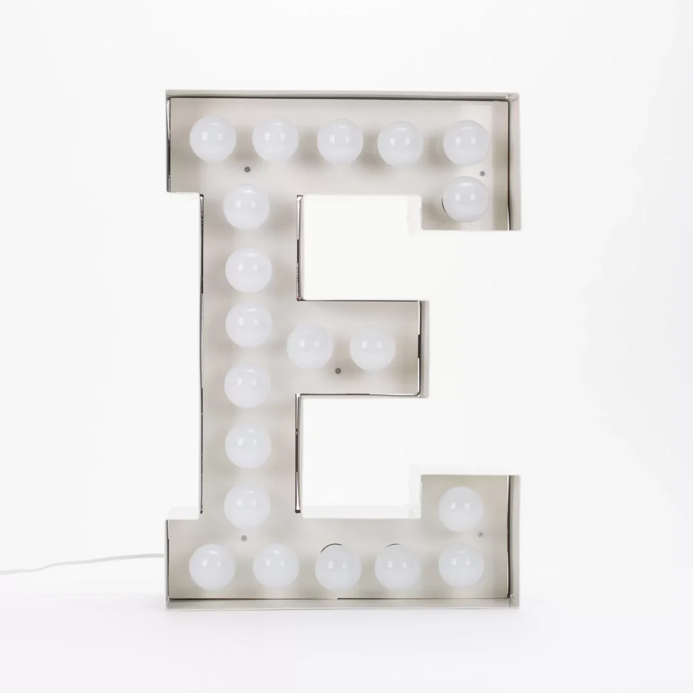 Seletti alphabet lamp lampada led vegaz lettera E