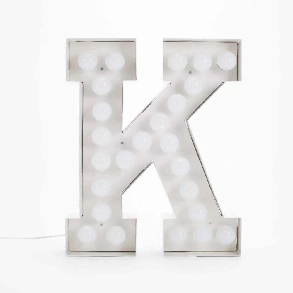 Seletti alphabet lamp lampada led vegaz lettera K