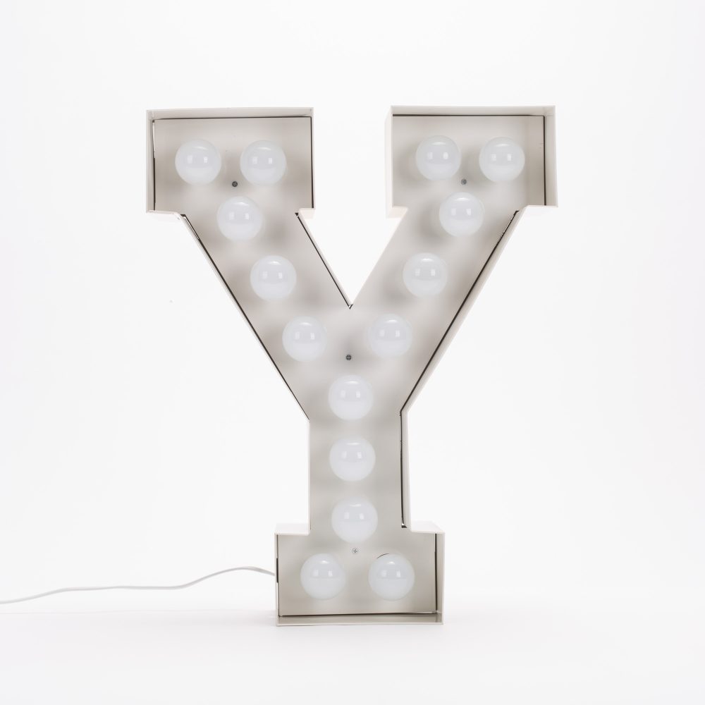 Seletti alphabet lamp lampada led vegaz lettera Y
