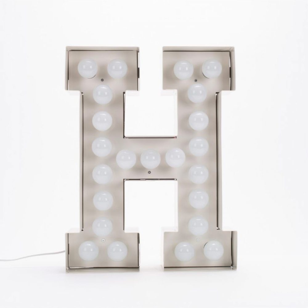 Seletti alphabet lamp lampada led vegaz lettera H