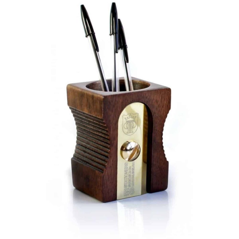 Suck Uk portapenne temperino legno scuro
