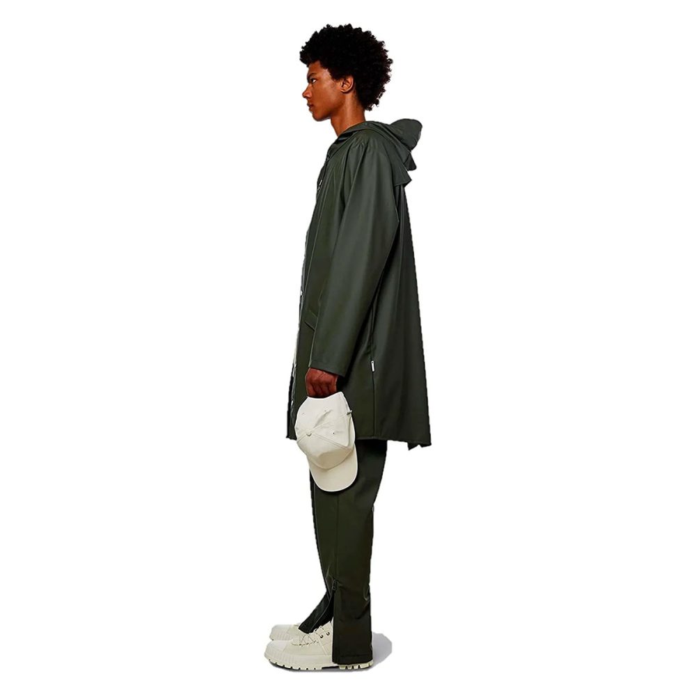 Rains Long Jacket Verde Medium - immagine 3