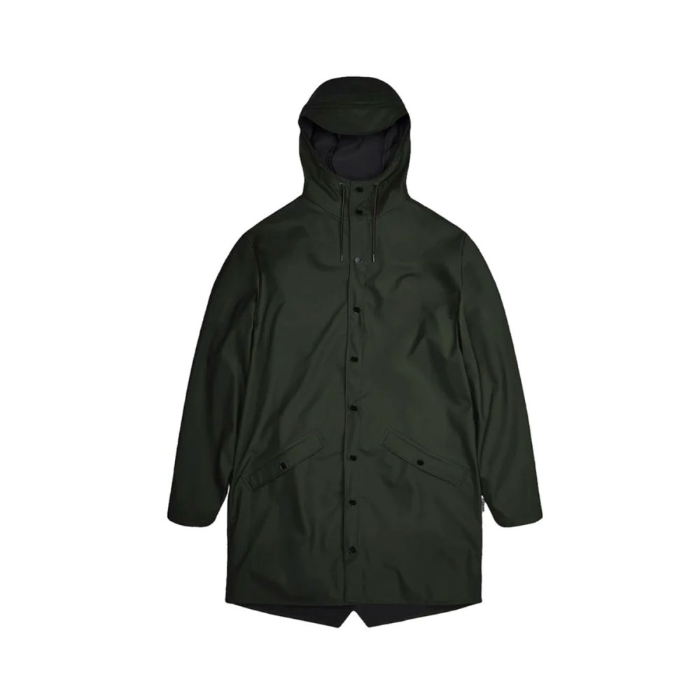 Rains Long Jacket Verde Medium