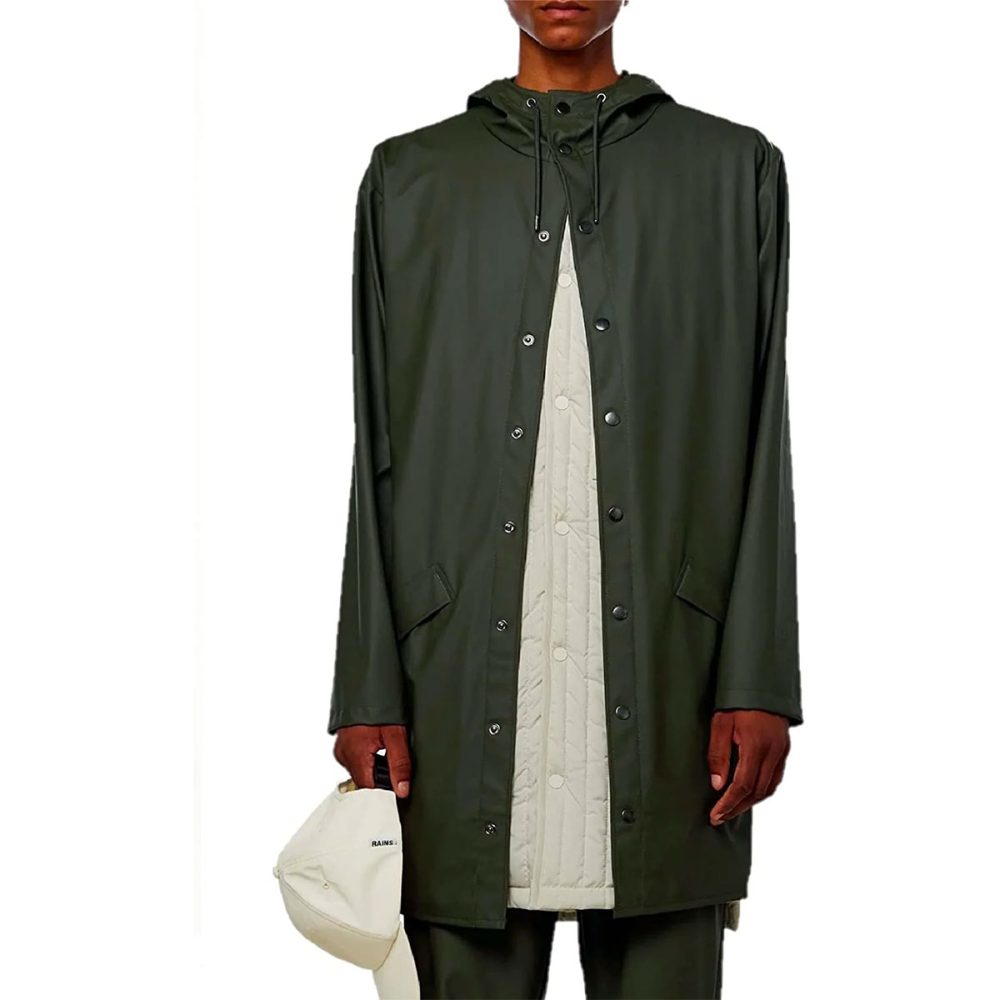 Rains Long Jacket Verde Medium - immagine 2