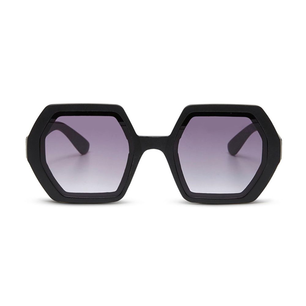 Okkia Occhiale da Sole Modello Emma Esagono grande Nero Rosa