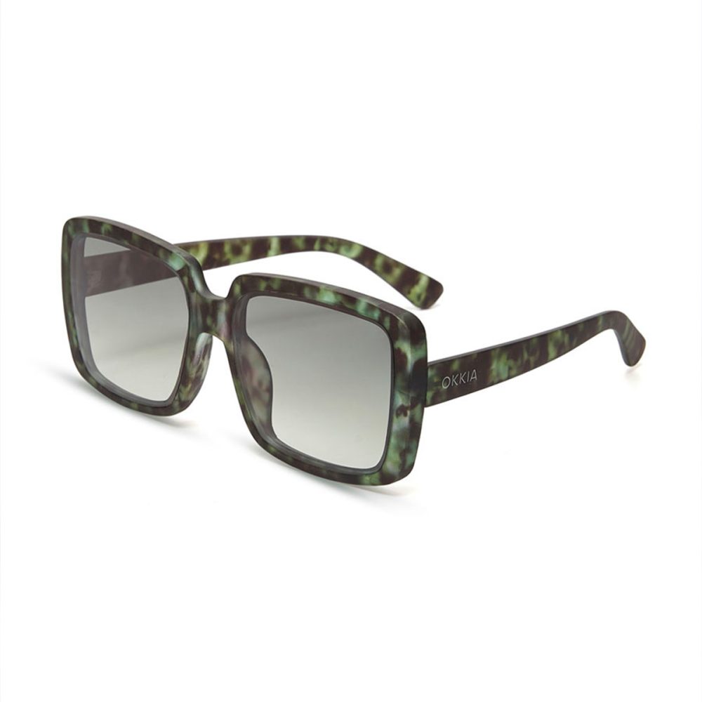 Okkia Occhiale da Sole Modello Alessia Square Green Havana - immagine 3