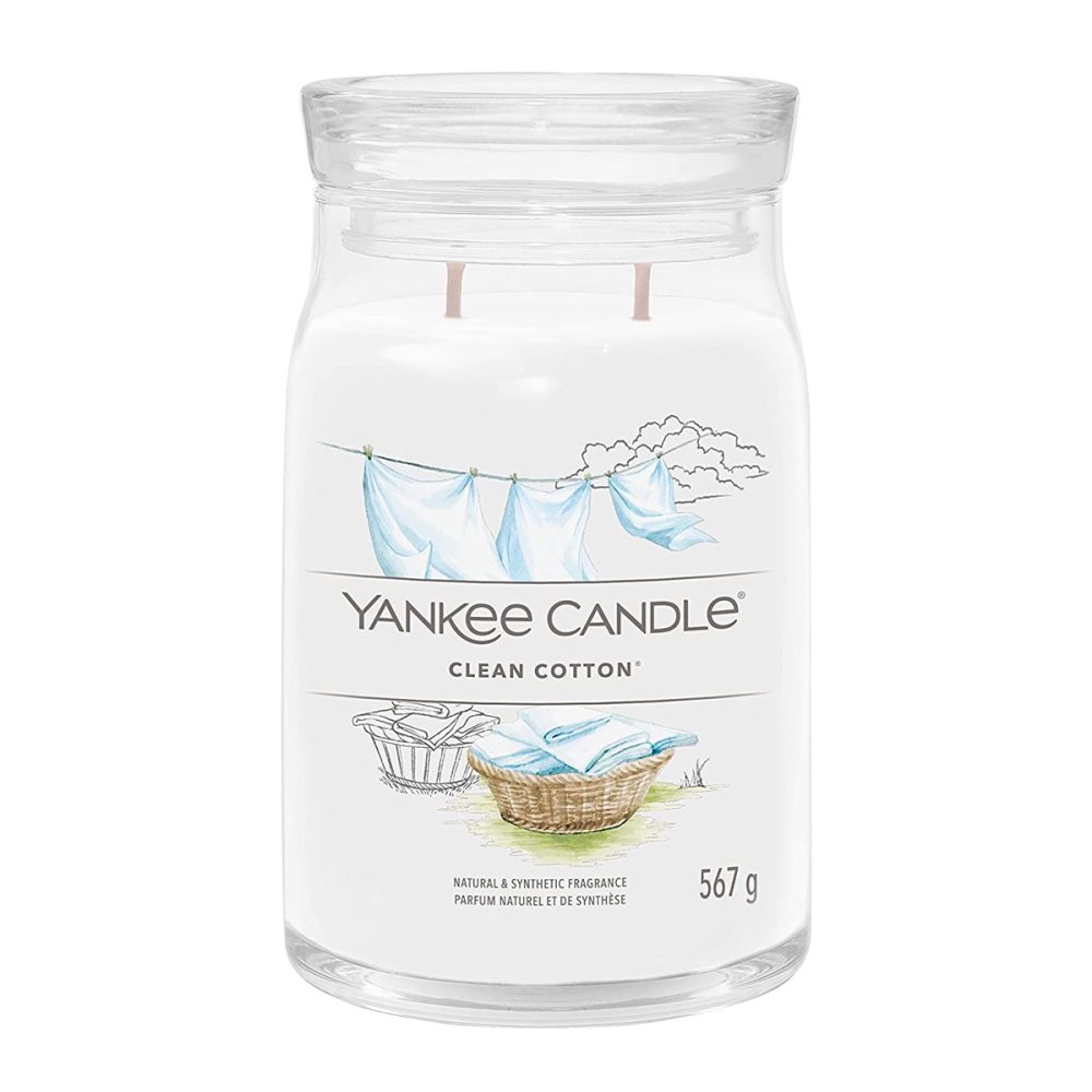 Yankee Candle Signature Clean Cotton Candela Giara Grande