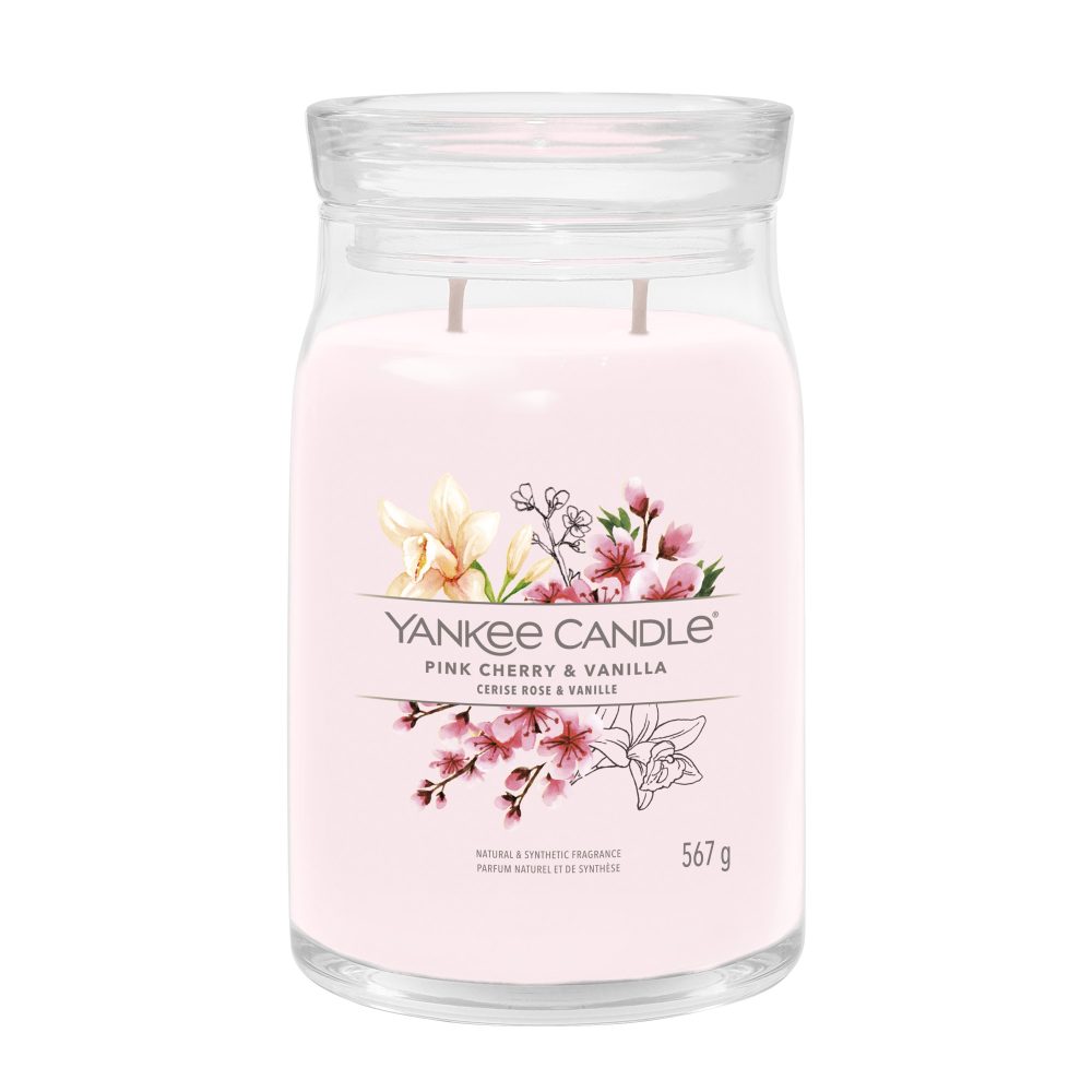 Yankee Candle Signature Pink Cherry Vanilla Candela Giara Grande