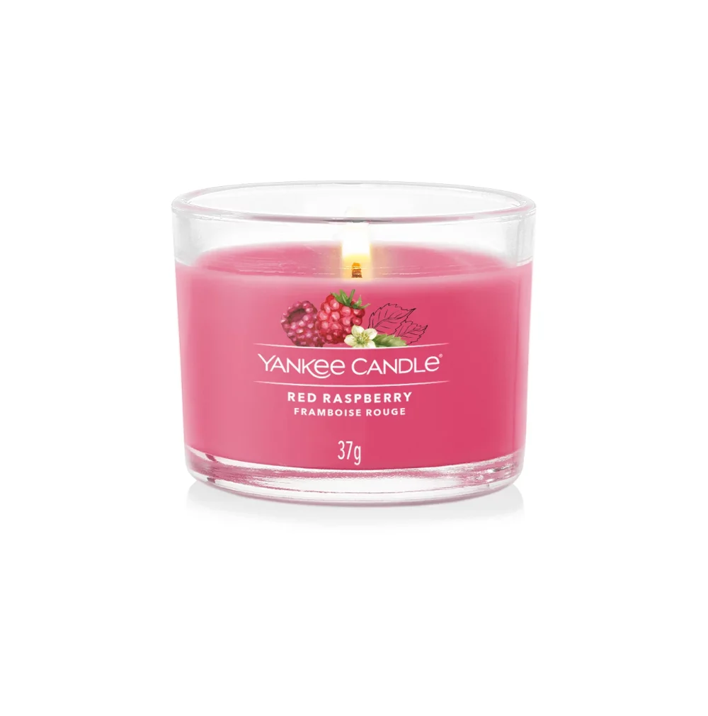Yankee Candle Signature Red Raspberry Candela Votiva in vetro
