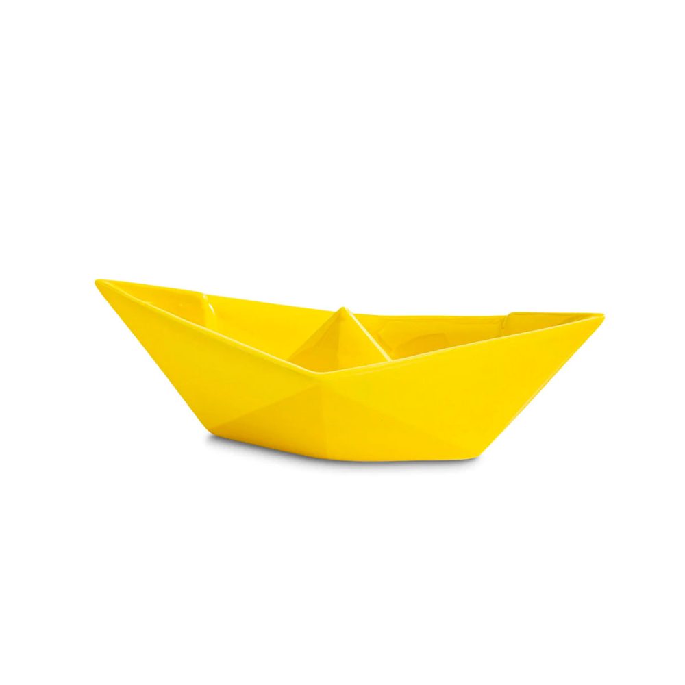Ceramiche Crescentini Barchetta Piccola origami carta paglia