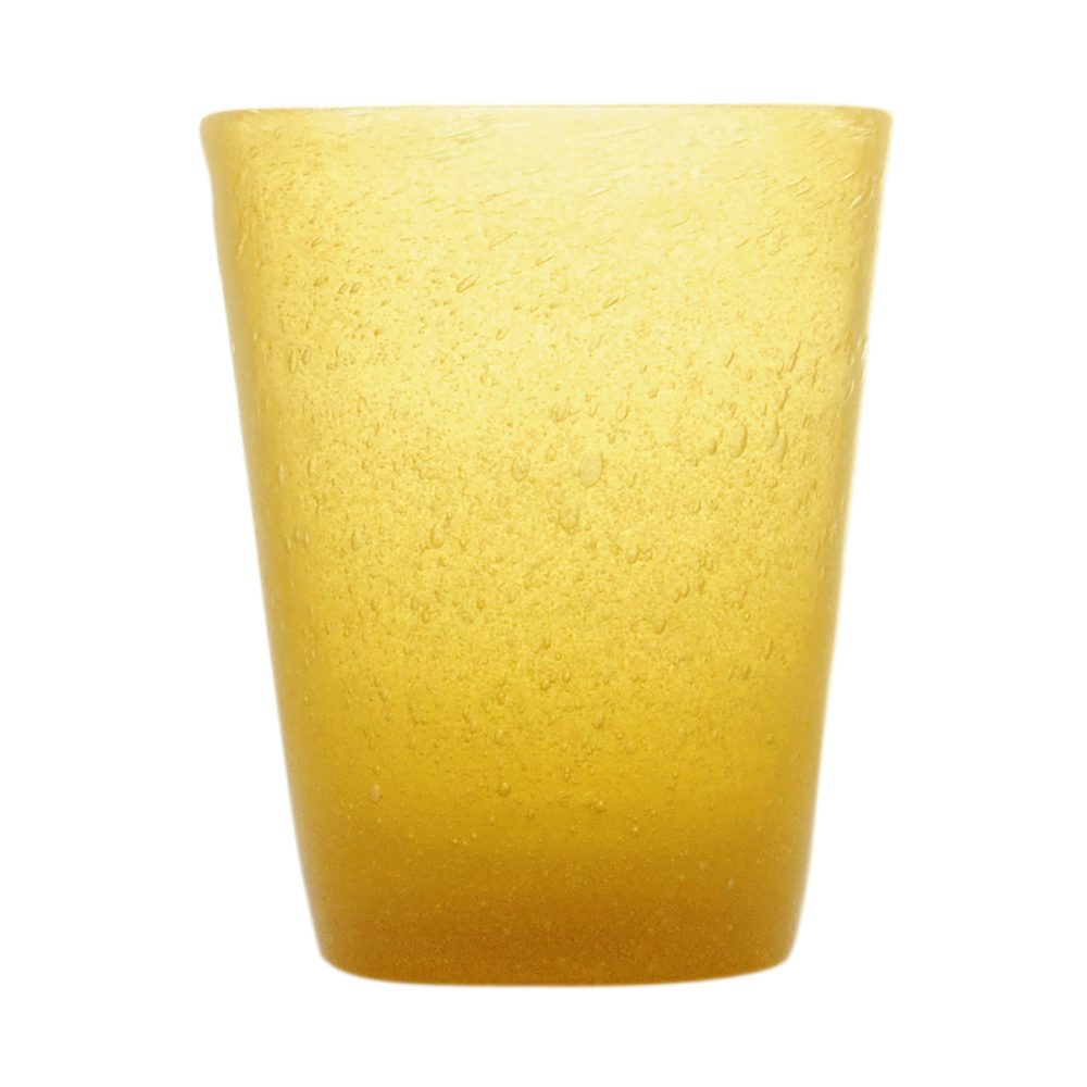 Memento Bicchiere in vetro Giallo Mais