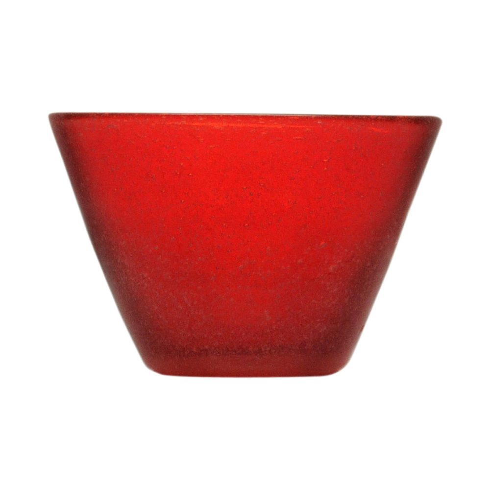 Memento Ciotola piccola in vetro Rosso