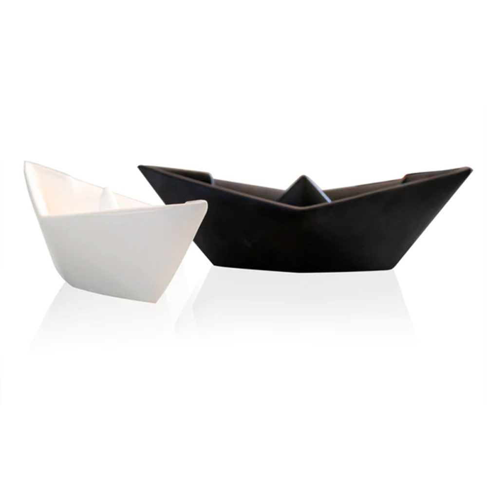 Ceramiche Crescentini Barchetta Grande origami nera opaca - immagine 3