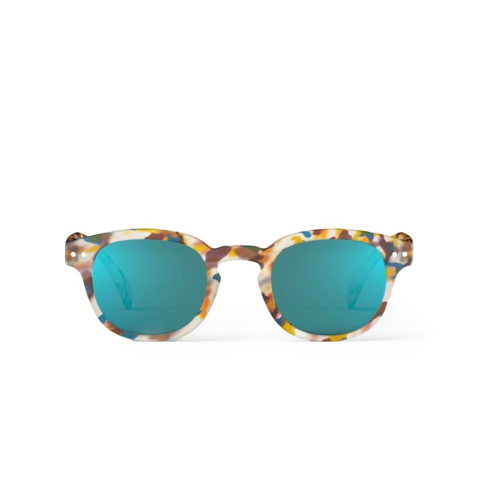 Izipizi Occhiale da Sole Modello #L Tartaruga Blu lente specchio