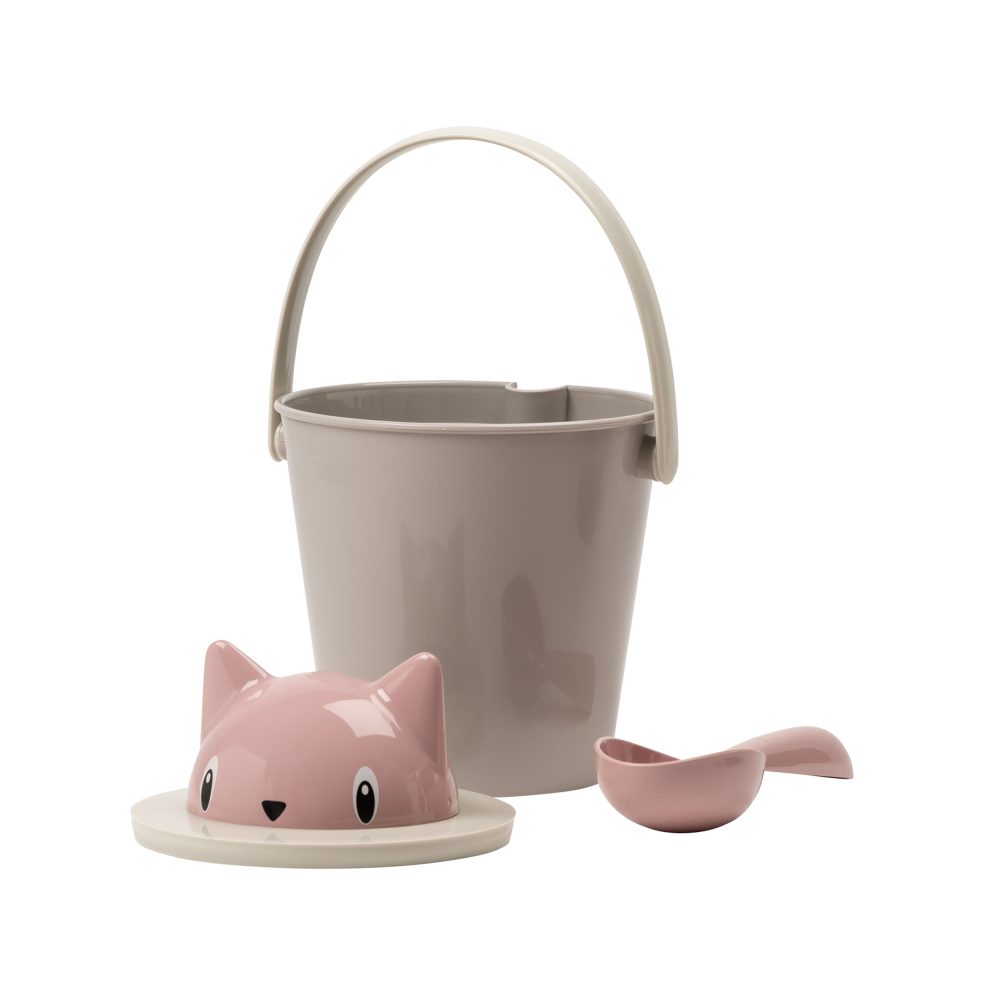 United Pets Crick rosa e grigio Secchiello gatto porta crocchette con paletta - immagine 3