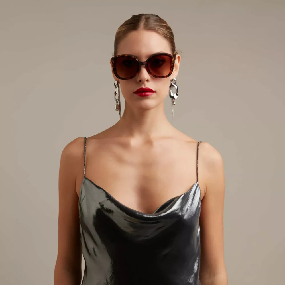 Okkia Occhiale da Sole Modello Anna Butterfly Classic Havana - immagine 3