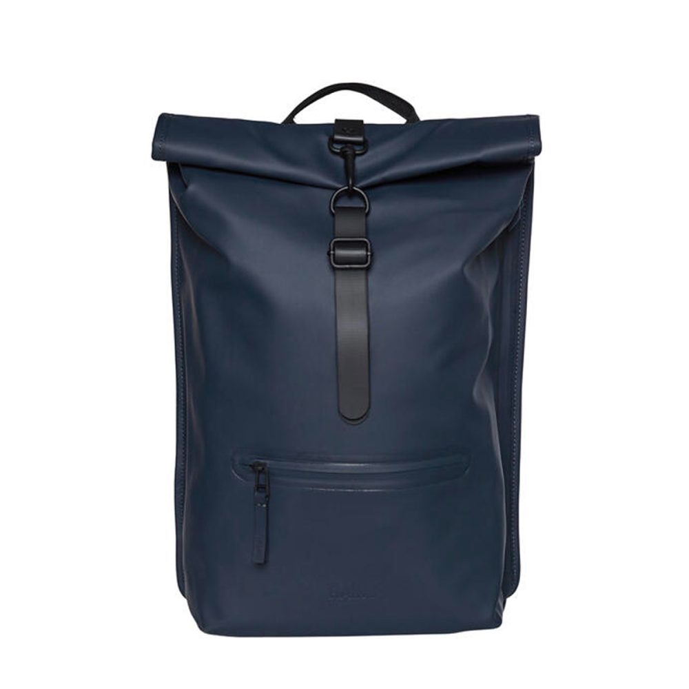 Rains Zaino Rolltop Rucksack Navy Blu
