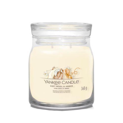 Yankee Candle Signature Soft Wool Amber Candela Giara Media
