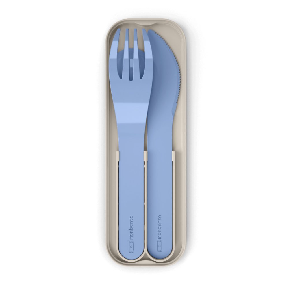 Monbento - Posate in plastica biodegradabili Blue Infinity - immagine 2
