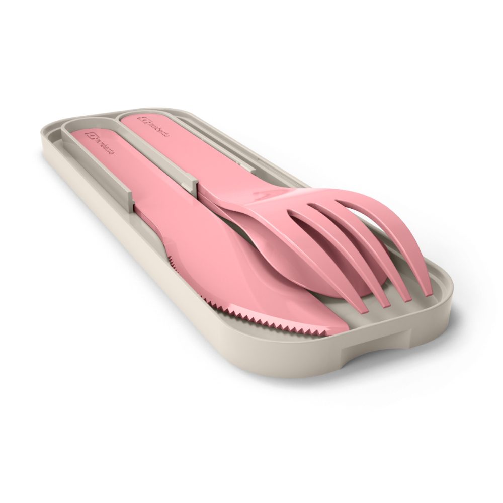 Monbento - Posate in plastica biodegradabili Pink Blush