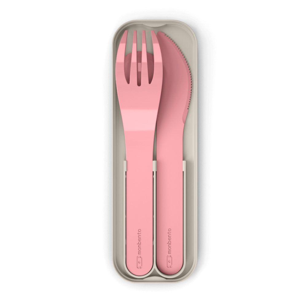 Monbento - Posate in plastica biodegradabili Pink Blush - immagine 2