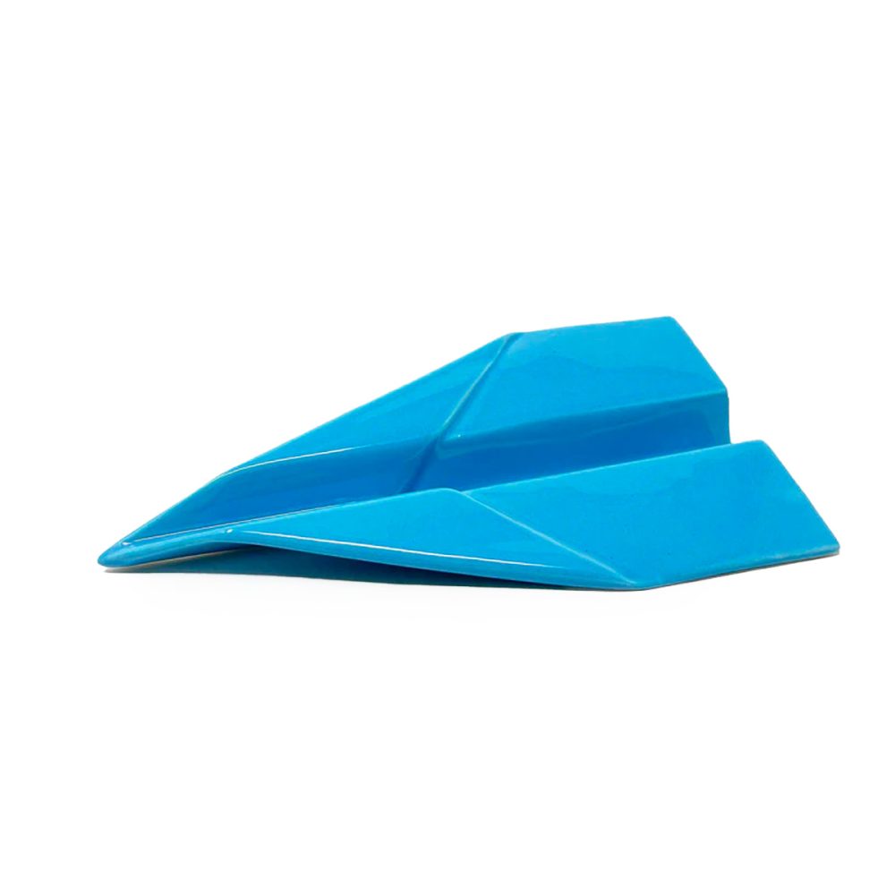 Ceramiche Crescentini Aeroplanino origami azzurro