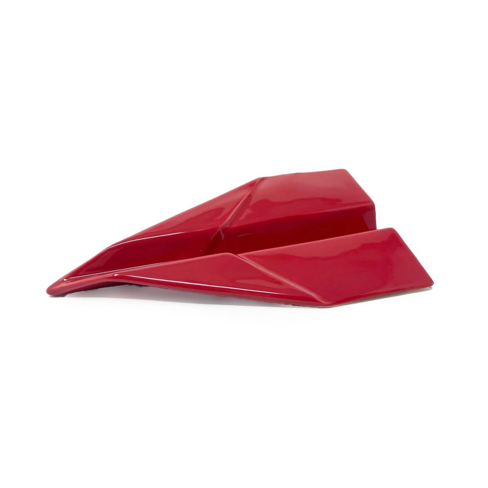 Ceramiche Crescentini Aeroplanino origami rosso lucido