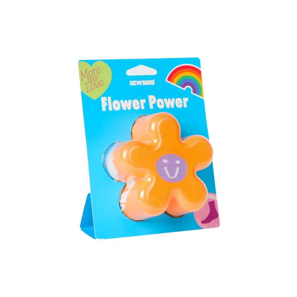 Eat My Socks calzini Flower Power Orange