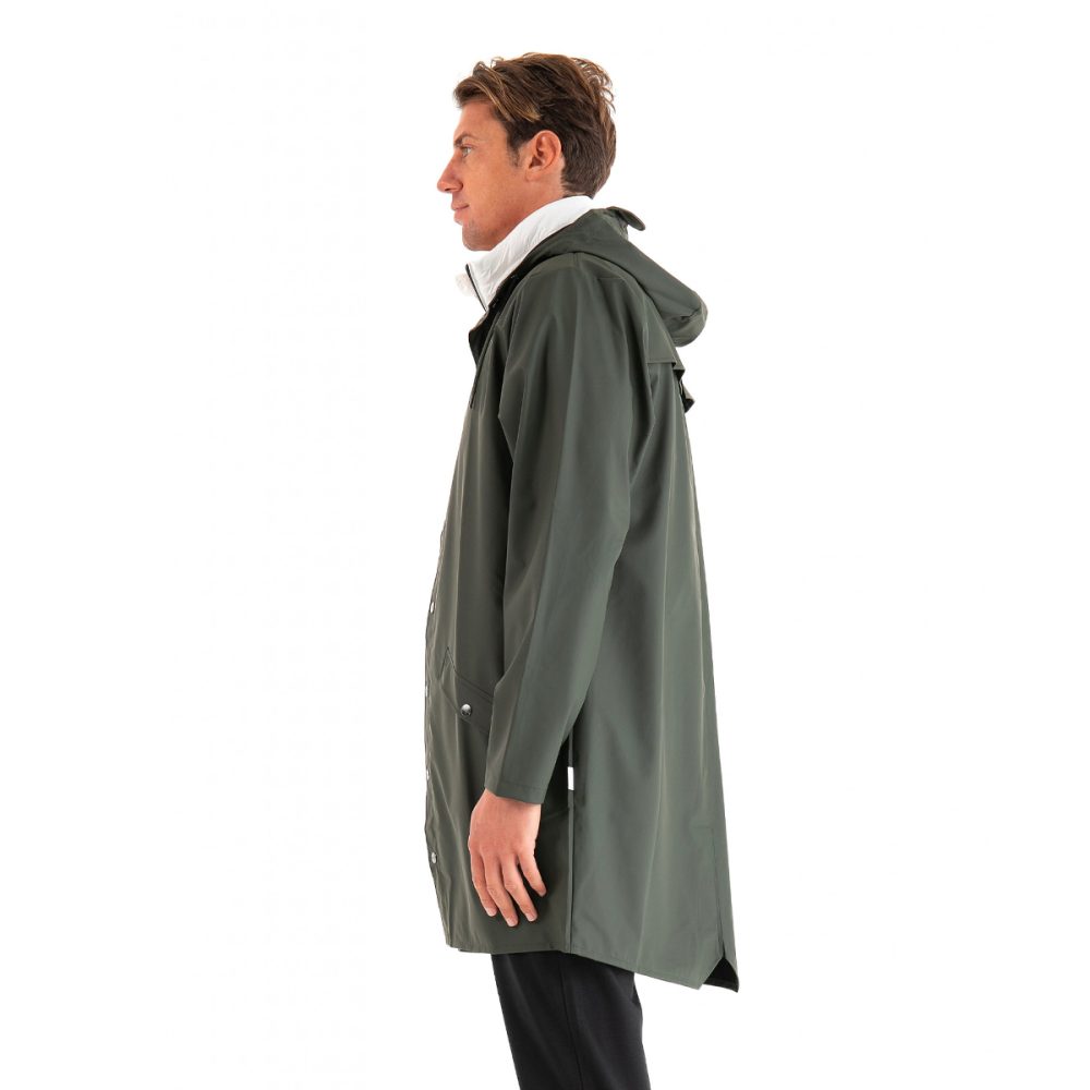 Rains Long Jacket Verde Small - immagine 2