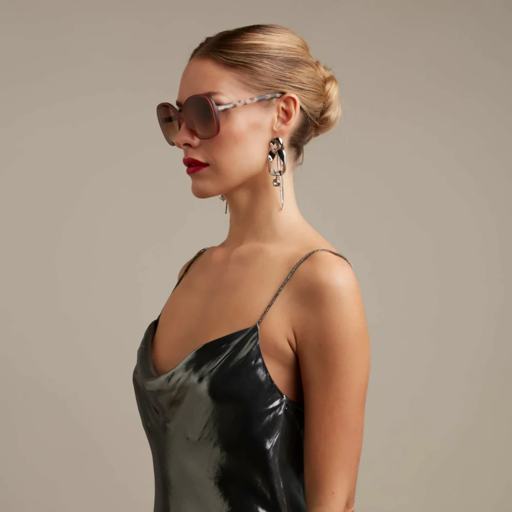 Okkia Occhiale da Sole Modello Anna Butterfly Rosa Havana - immagine 2