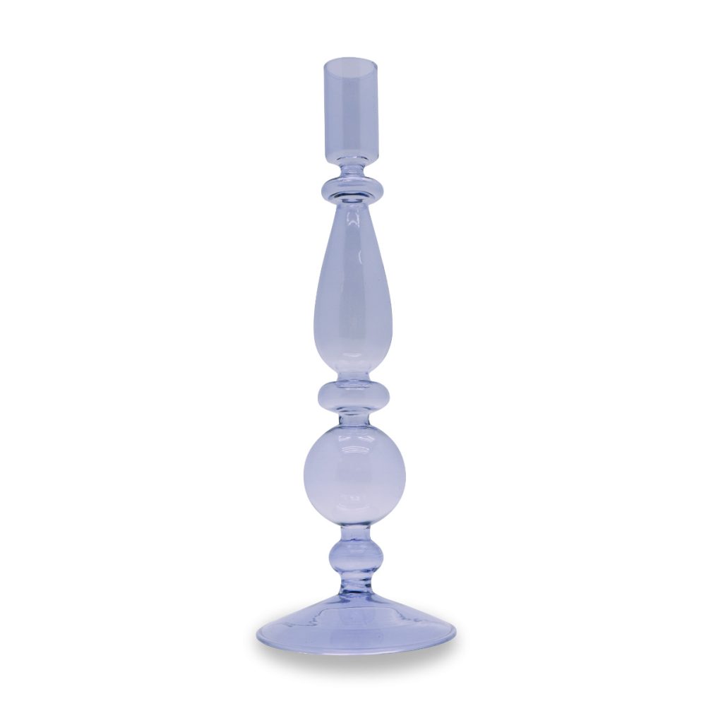 Portacandele in vetro borosilicato lilla