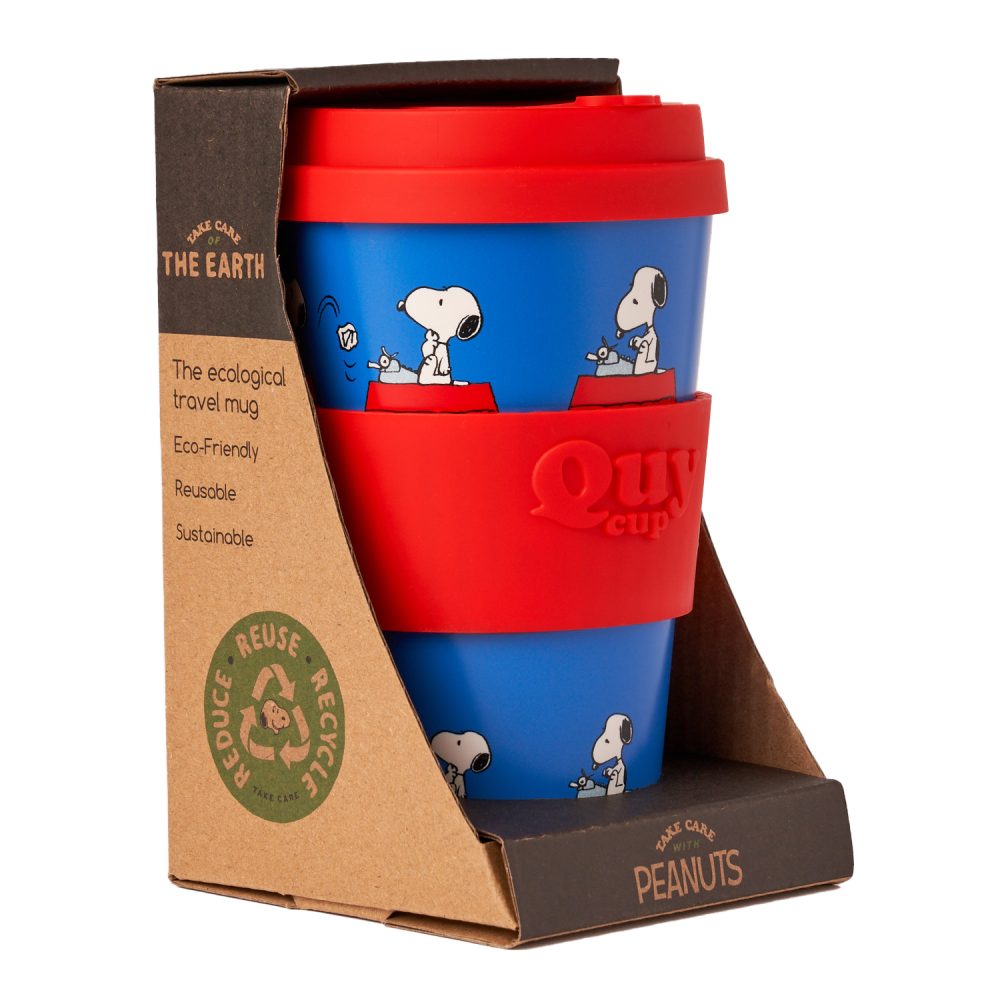 Quy Cup Travel Mug Snoopy Writing - immagine 2