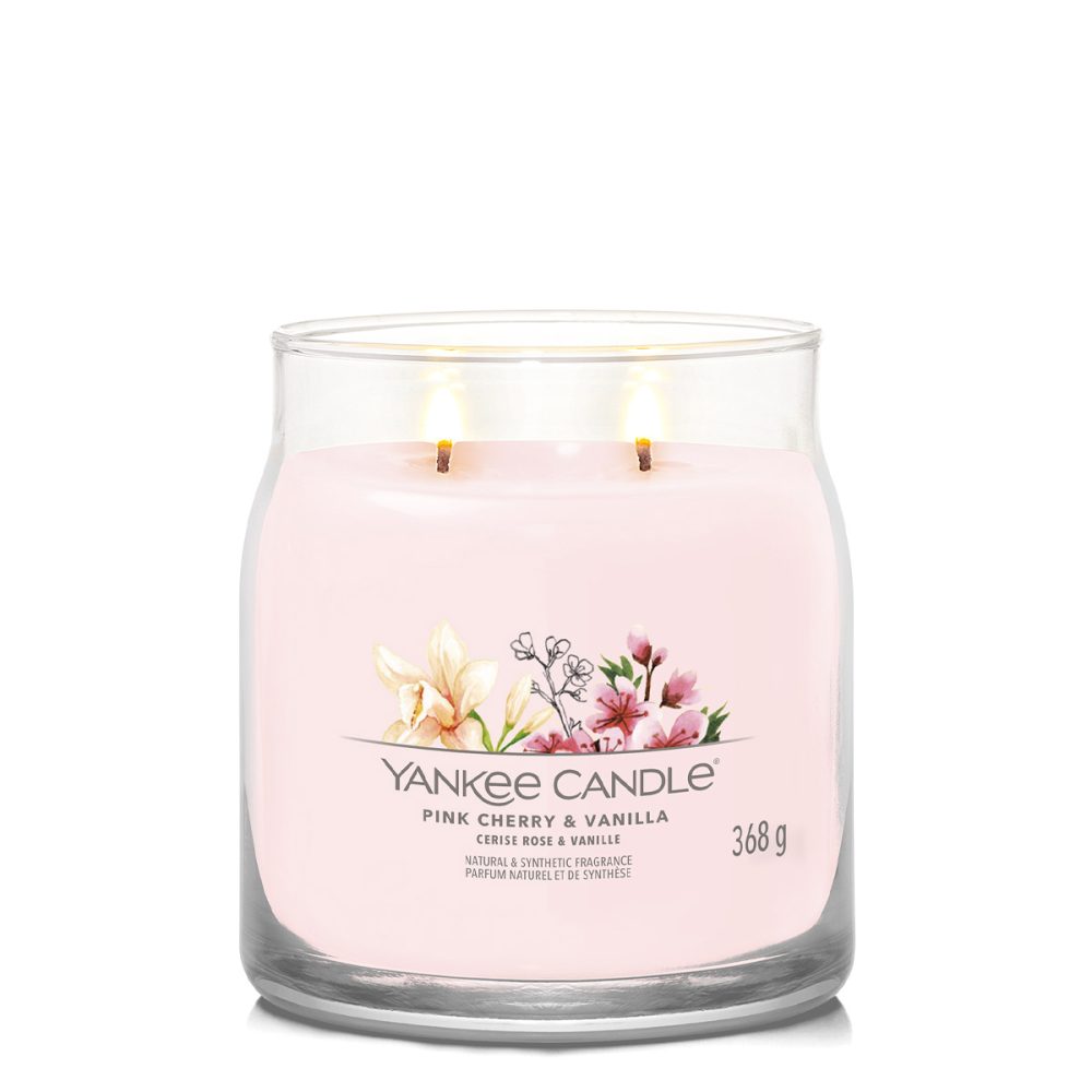Yankee Candle Signature Pink Cherry Vanilla Candela Giara Media