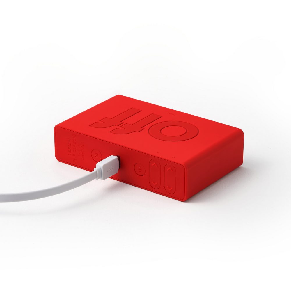 Lexon Flip Sveglia reversibile Rosso - immagine 3