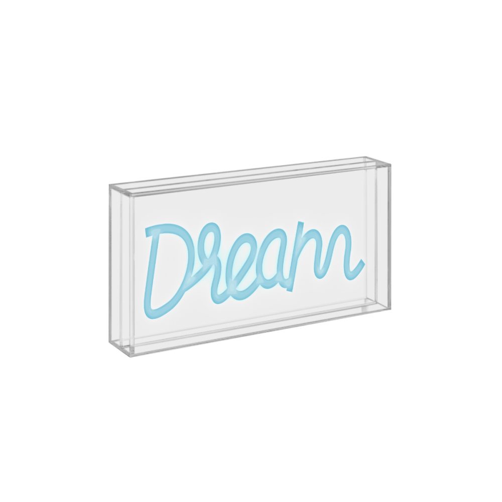 Insegna al neon con cornice Dream