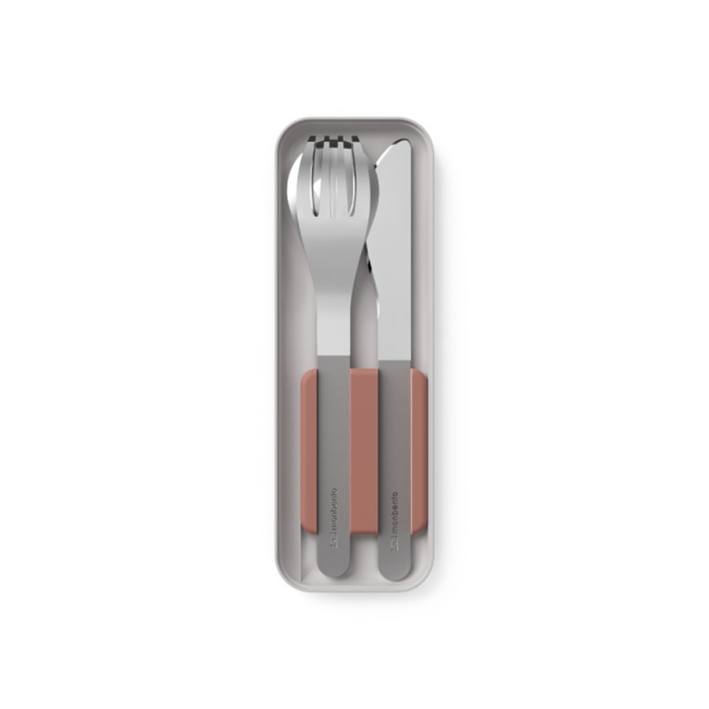 Monbento - Posate Slim Box in Acciaio Inox Pink Moka