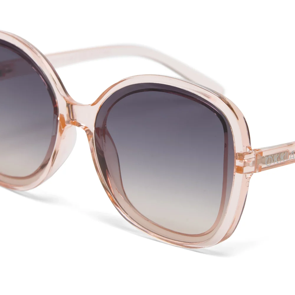 Okkia Occhiale da Sole Modello Anna Butterfly rosa trasparente lenti marrone rosa - immagine 3
