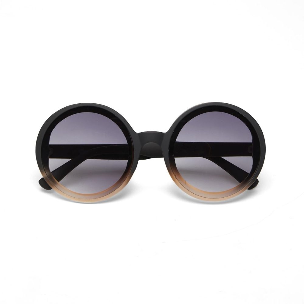 Okkia Occhiale da Sole Modello Monica Circle Trasparente lenti nero rosa