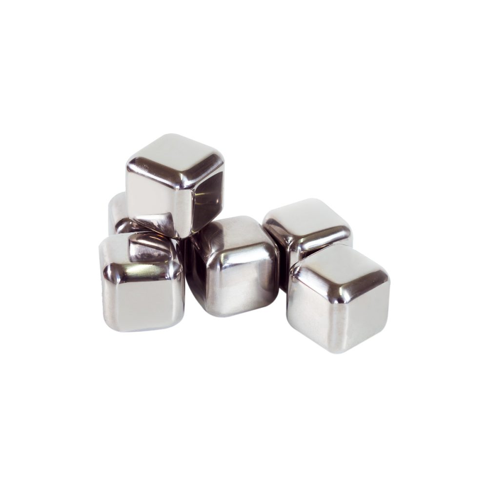 Set di 6 cubetti refrigeranti in acciaio