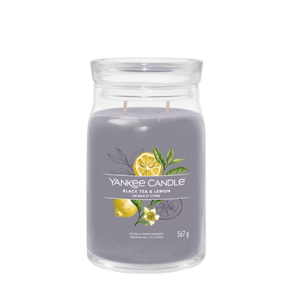 Yankee Candle Signature Black Tea and Lemon Candela Giara Grande